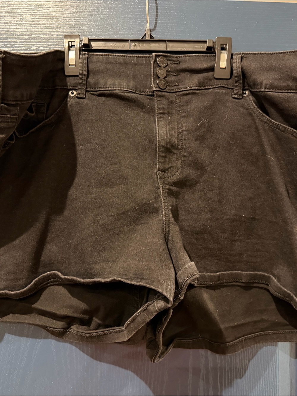 torrid Black High-Rise Triple-Button Shorts
